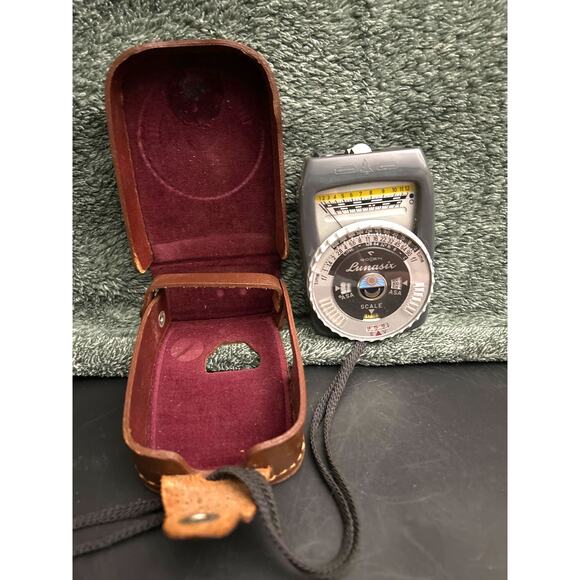 NOS Gossen Lunasix Light Meter With Brown Leather Case Vintage Immaculate - Picture 4 of 13